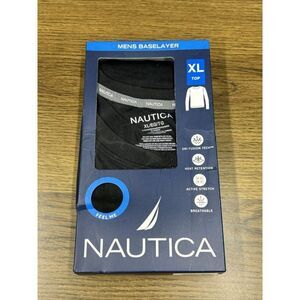 NEW XL Nautica Mens   Base Layer Long Sleeve‎ Top Black Extra Large NWT